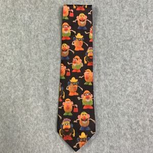 Mr Potato Head Tie Ralph Marlin Black All Over Print Mens